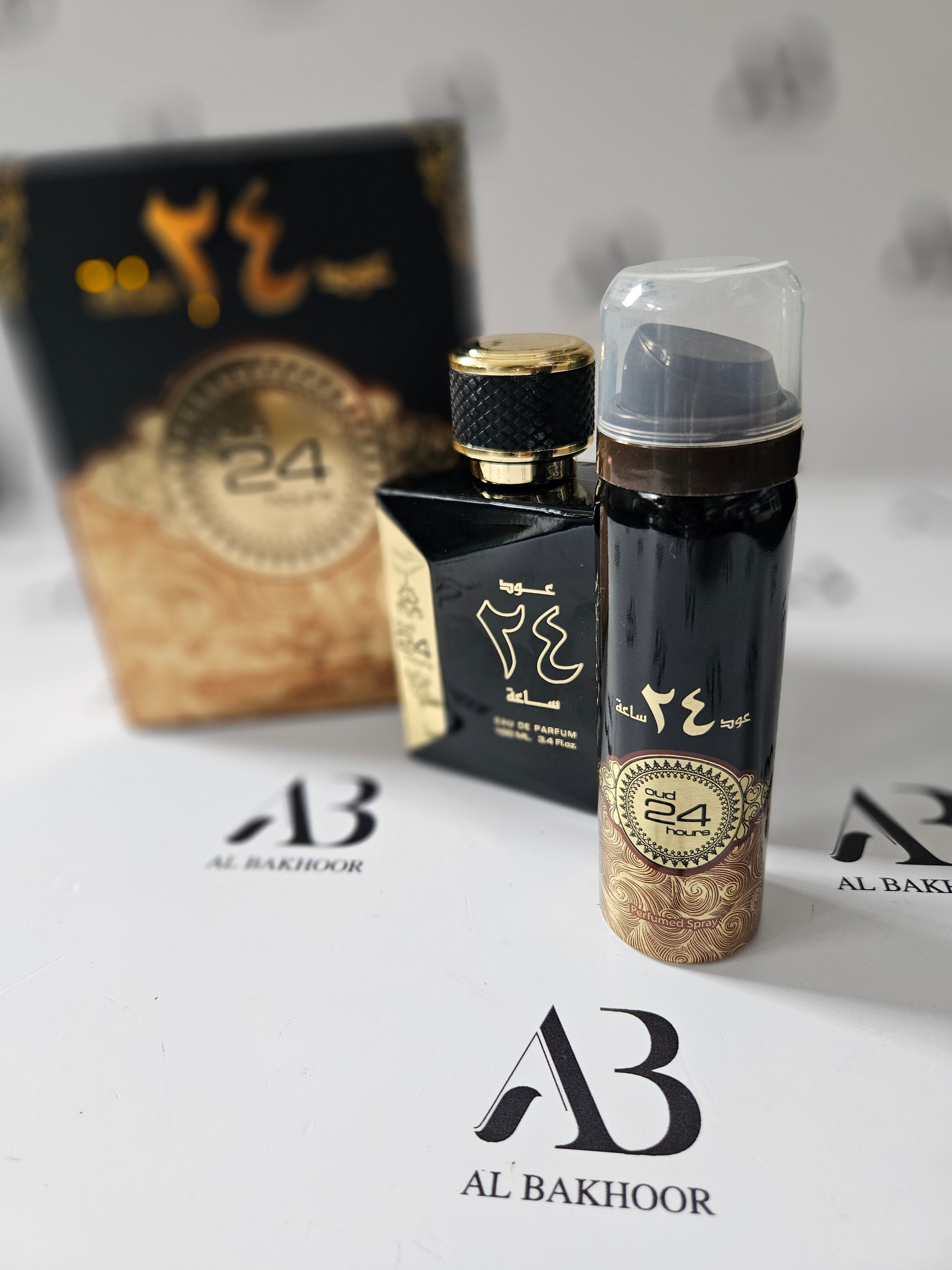 Oud 24 Hours perfume and spray set Eau De Parfum
