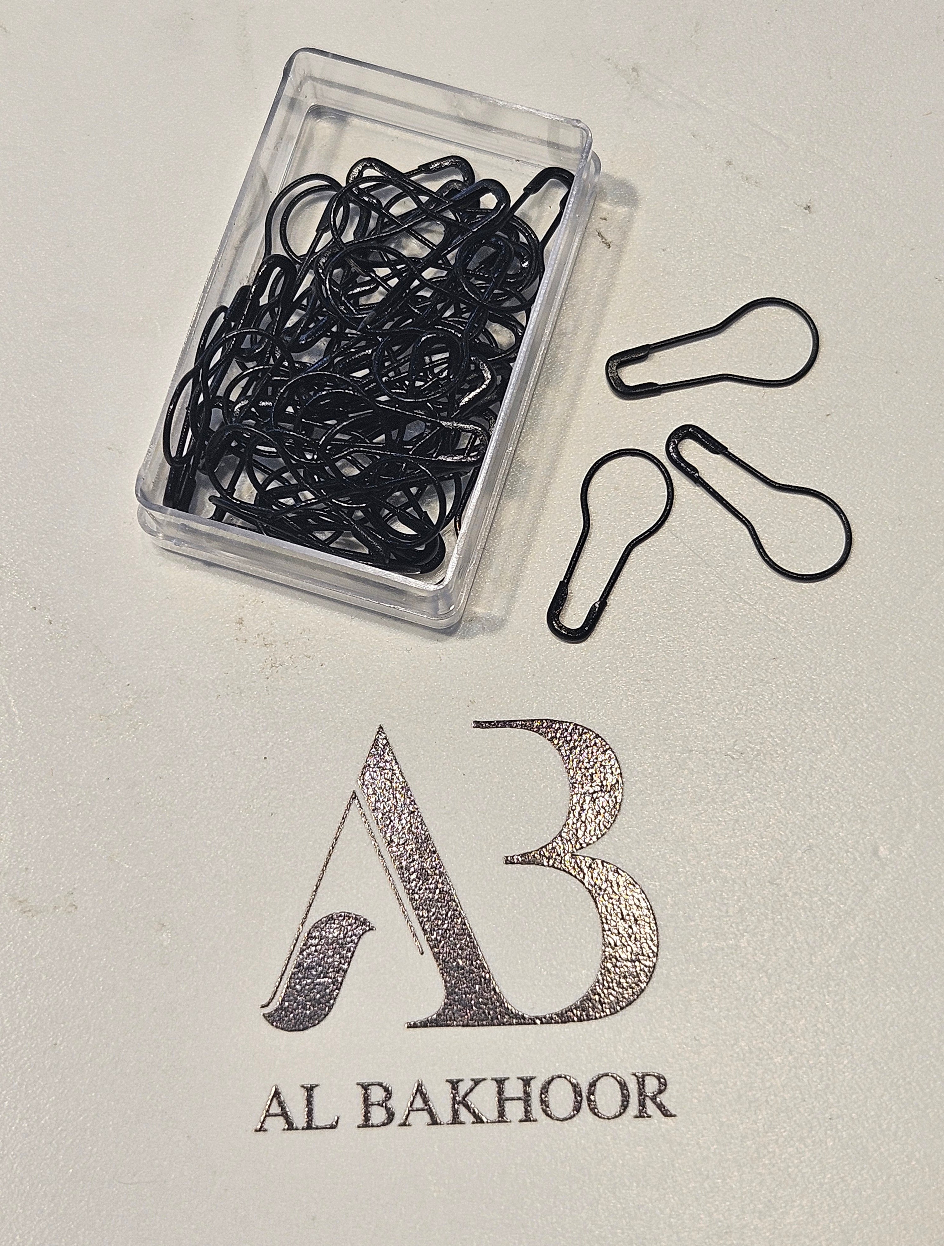 Black Pear Shaped Safety Pin Box