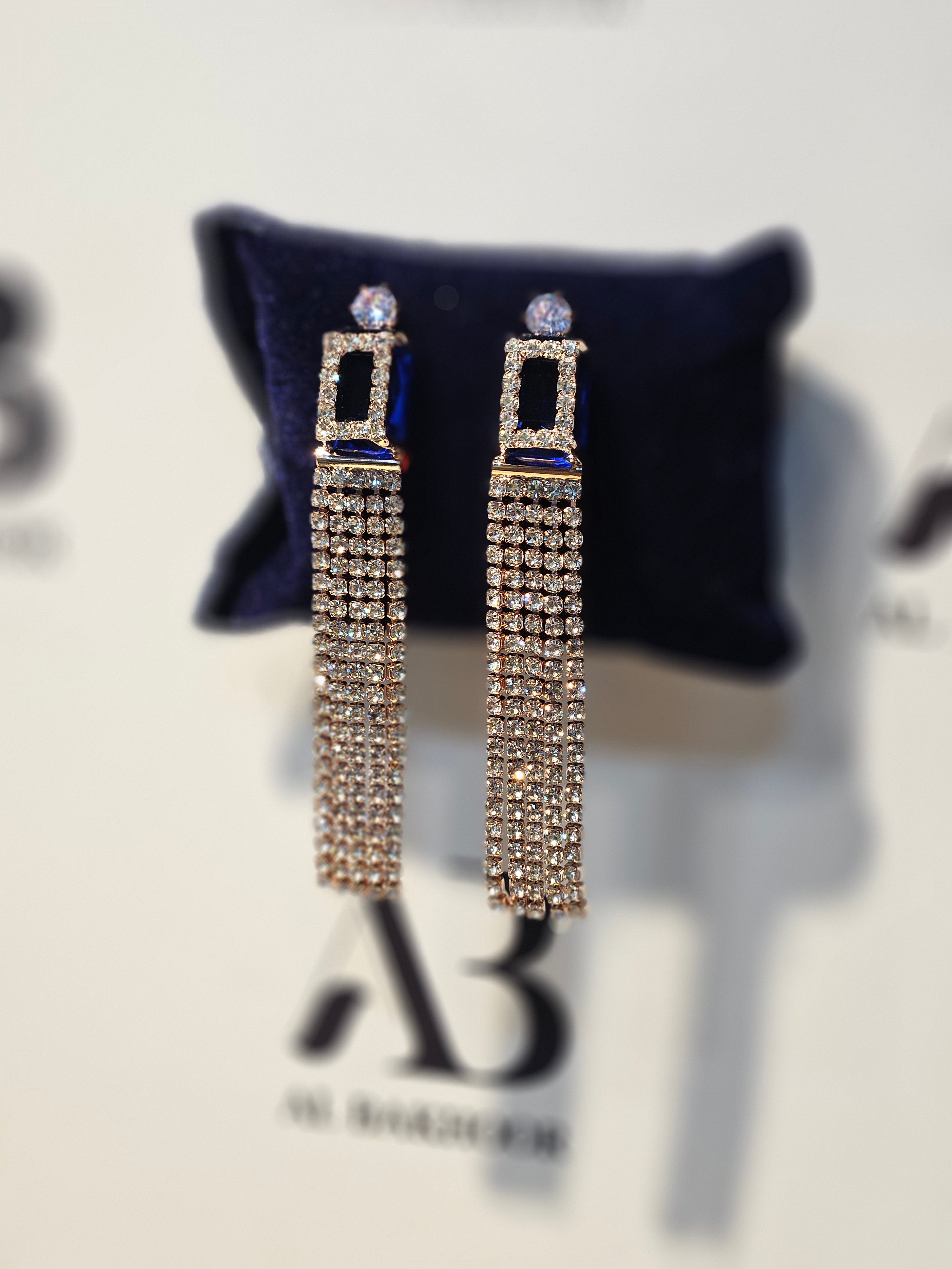 Womans Elegant Dangly Earrings