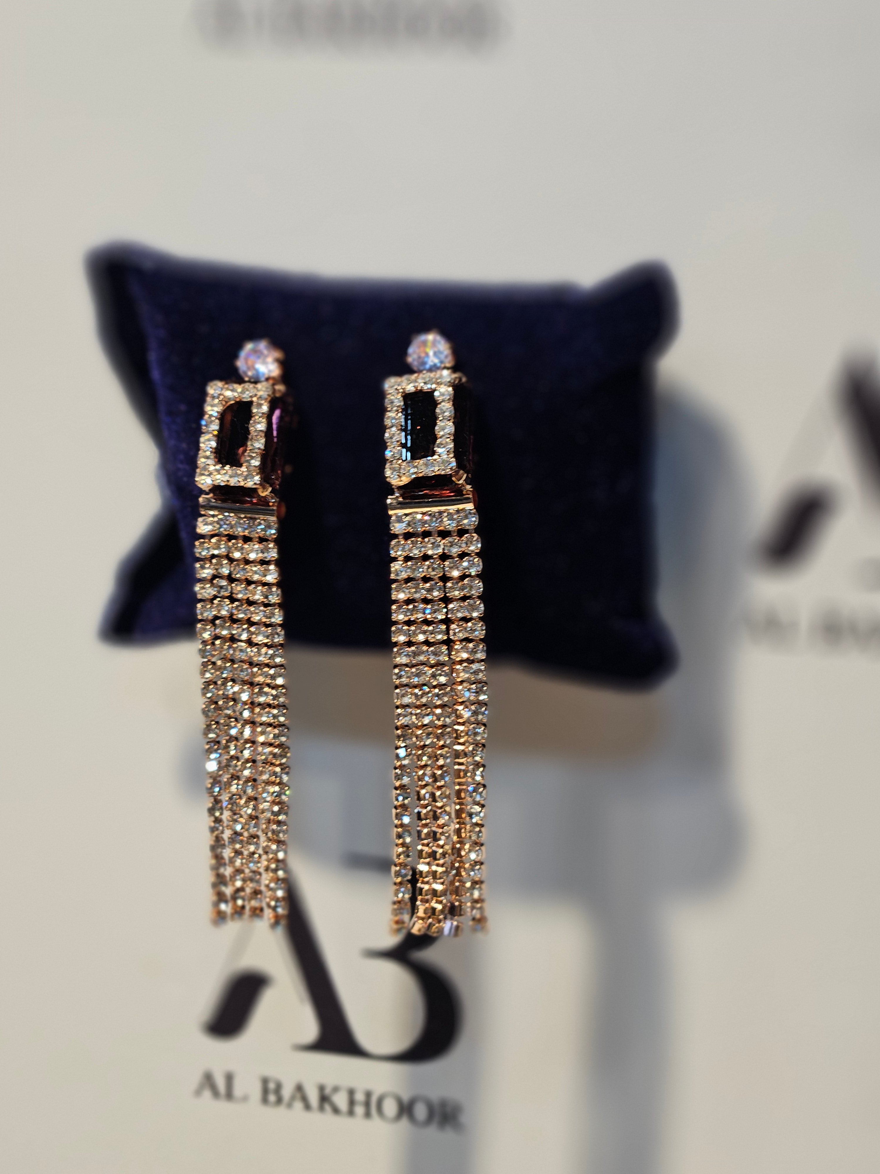 Womans Elegant Dangly Earrings