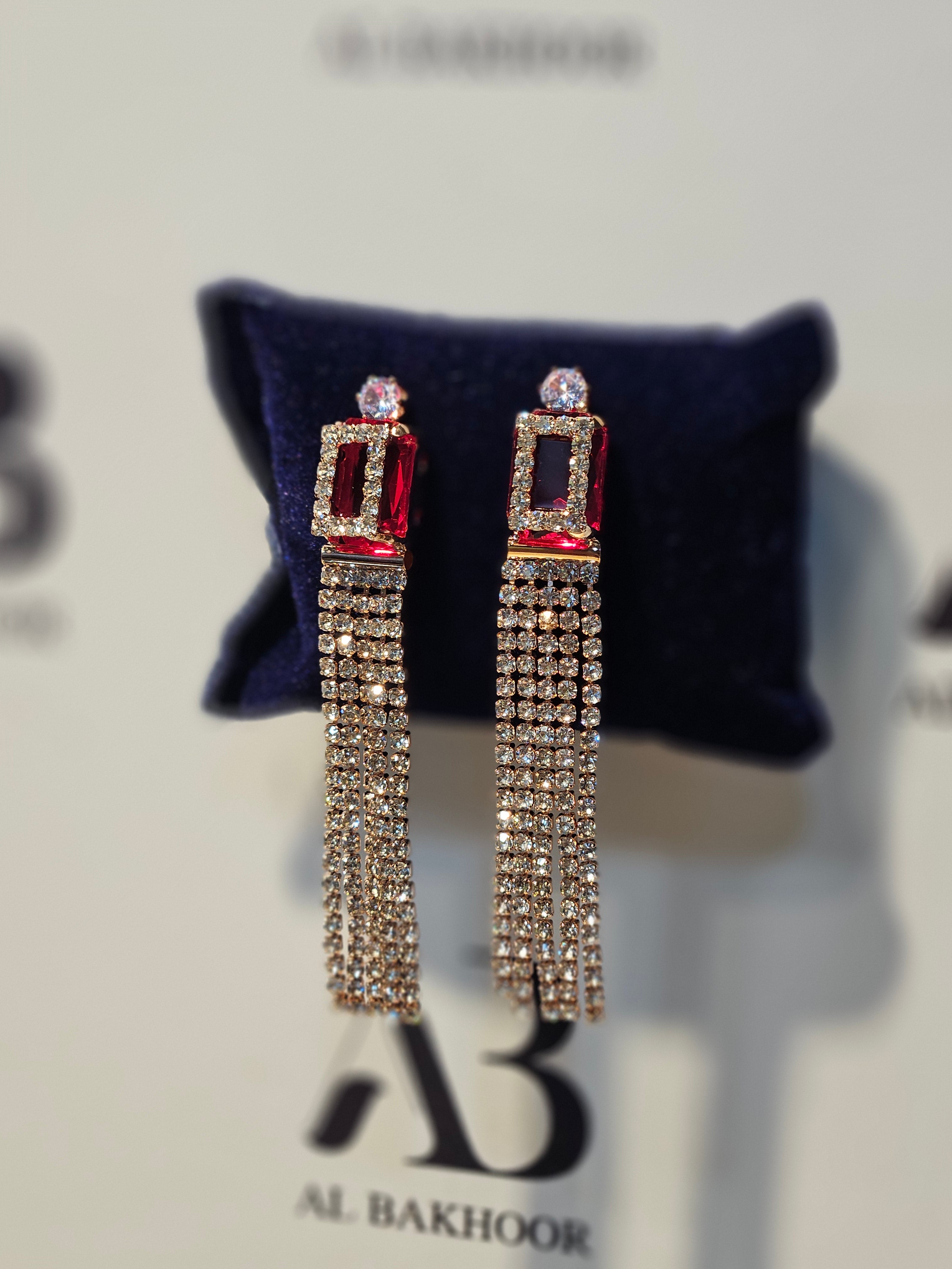 Womans Elegant Dangly Earrings