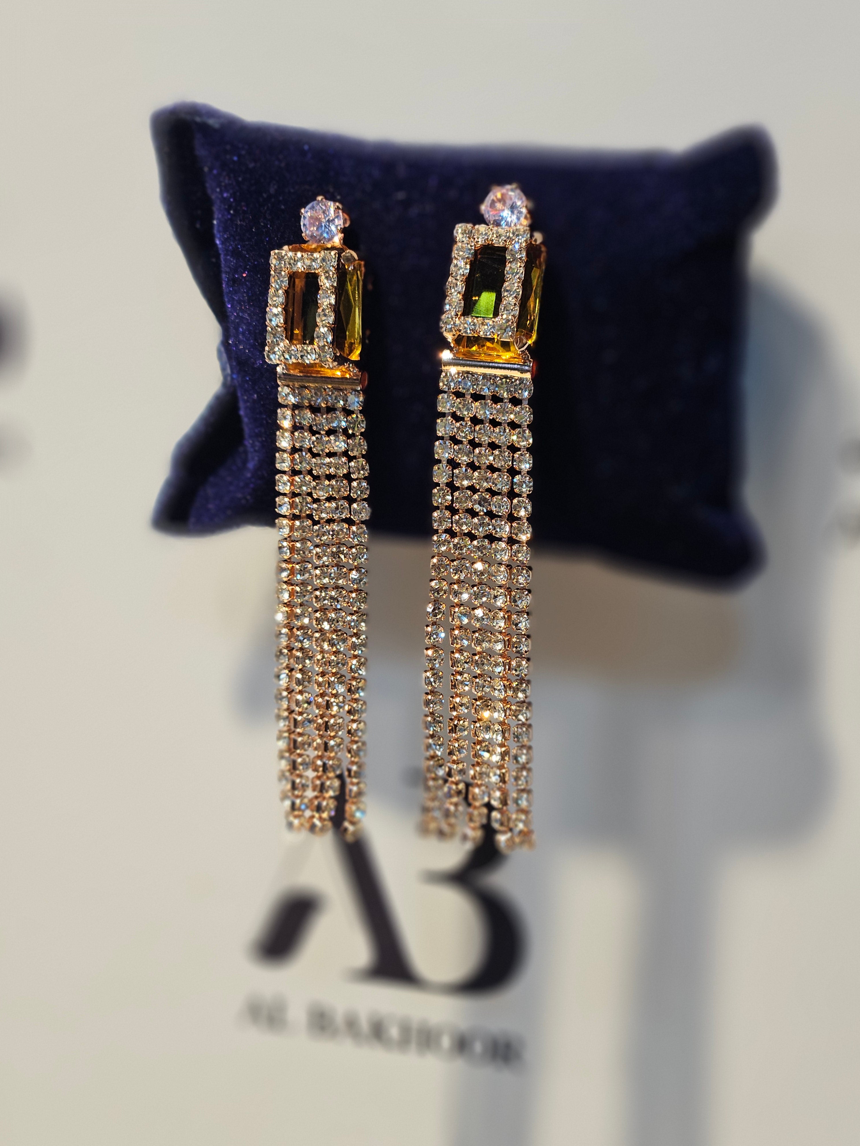 Womans Elegant Dangly Earrings