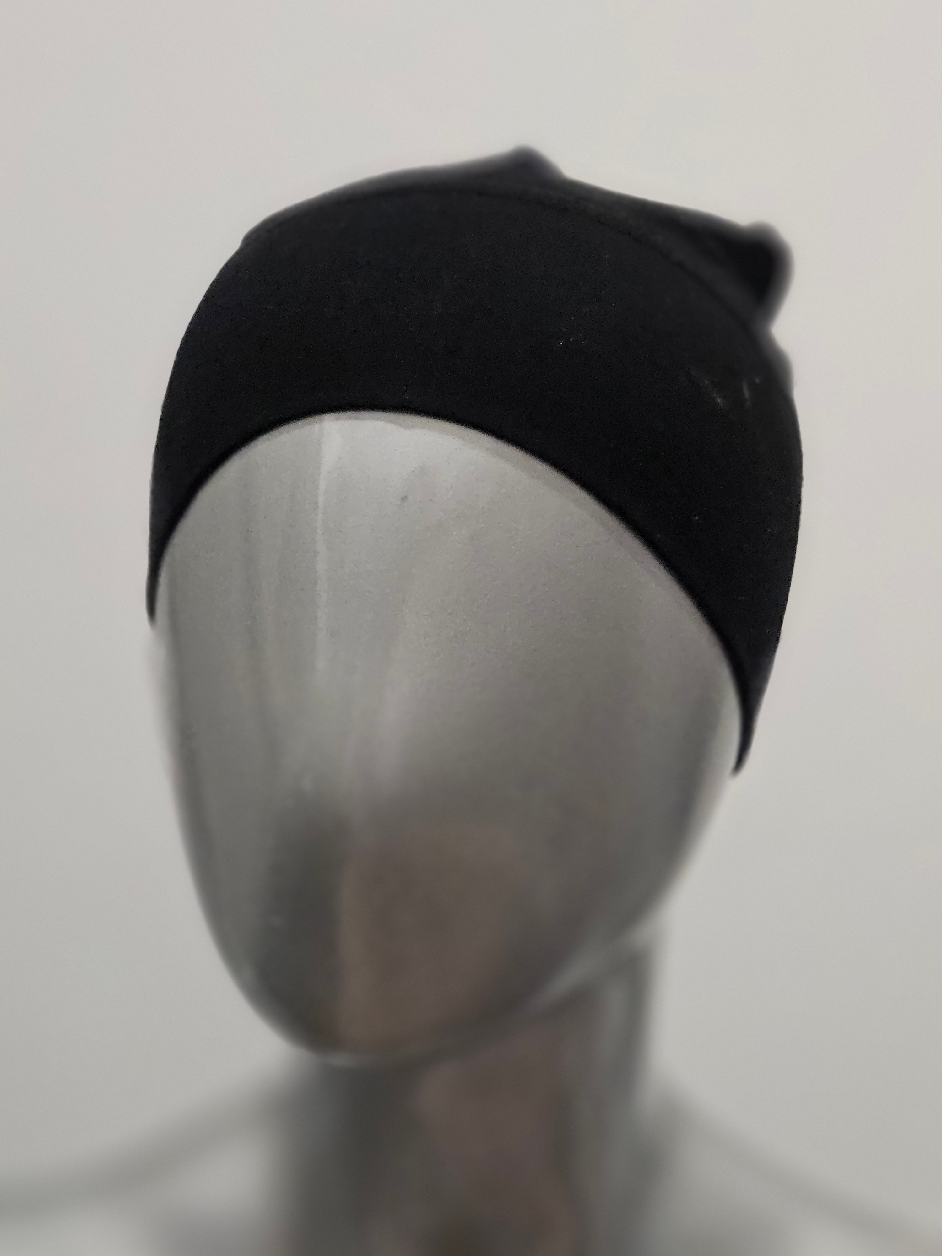 Black/ White Tube Bonnet for under scarves