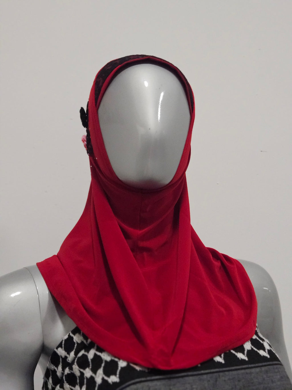 Girls Pull On Scarf with Flower Design