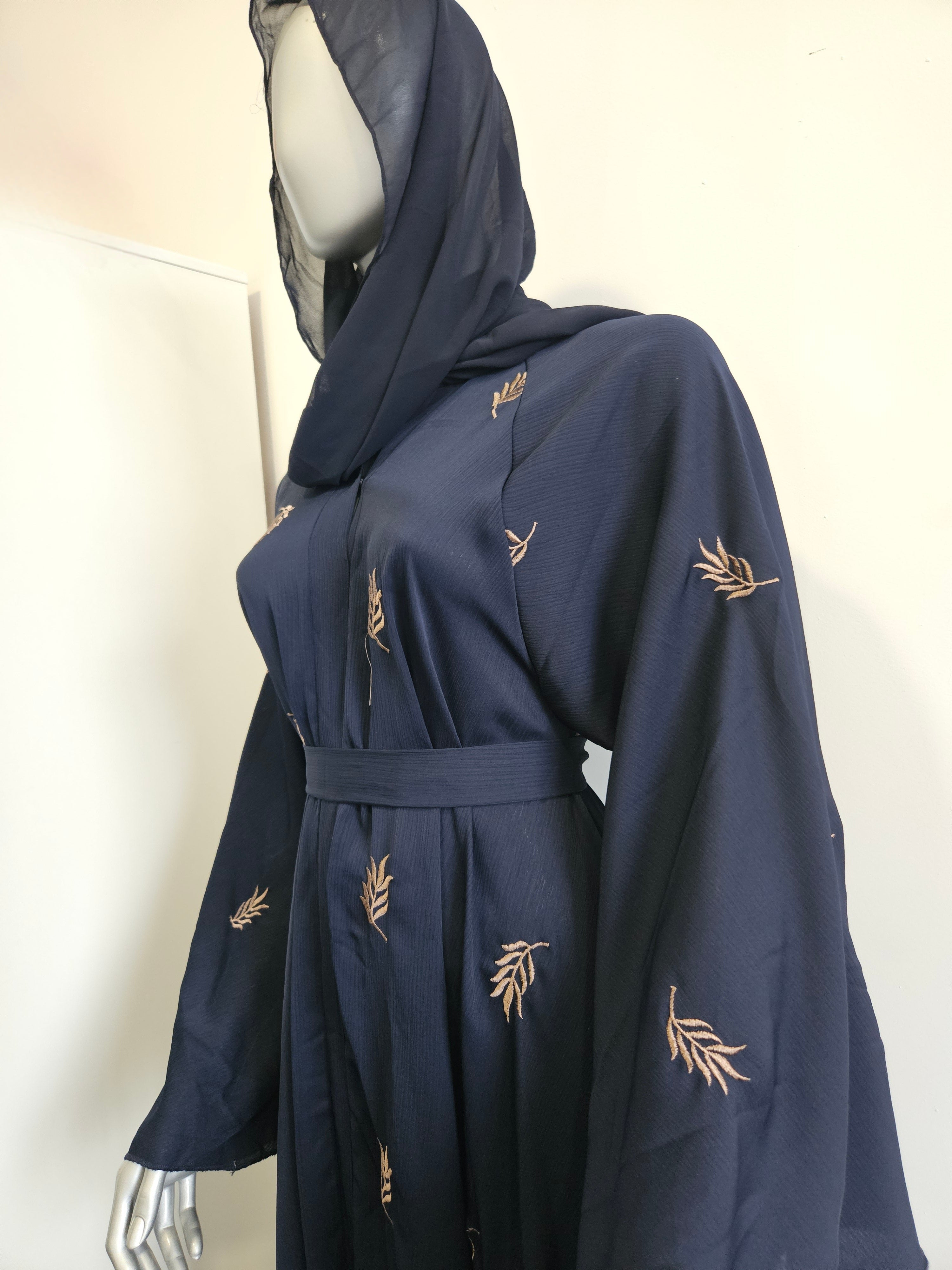Woman's Navy Blue One- piece Abaya